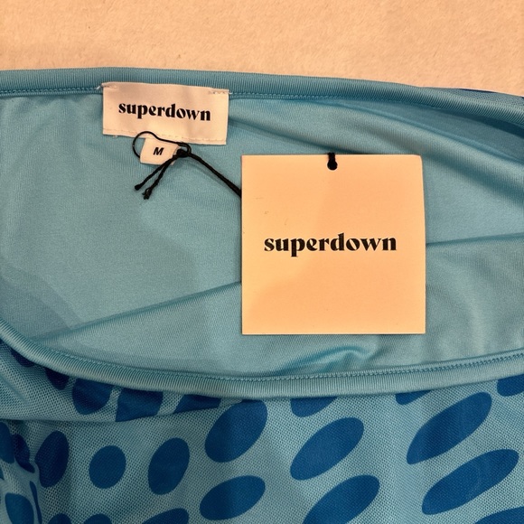 Superdown blue skirt polka dot - Picture 3 of 4